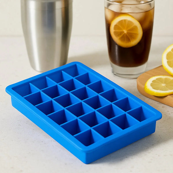 Silicone Ice Cube Trays 24 Cavity Per Ice Tray [Multicolour] - Justgrabit Inc.