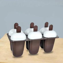 Plastic Ice Candy Maker Kulfi Maker Moulds Set with 6 Cups (Multicolour) - Justgrabit Inc.