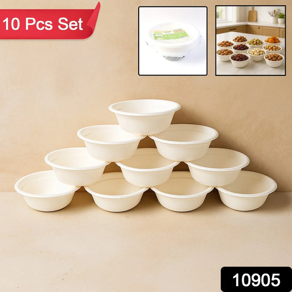 Freshee 240 ml Compostable Bagasse Bow (10 Pc) - justgrabit.in | Just Grab It