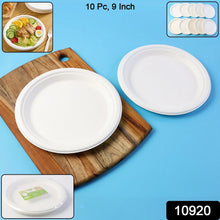 Freshee 9 Inch Compostable Bagasse Plate (10 Pc) - justgrabit.in | Just Grab It