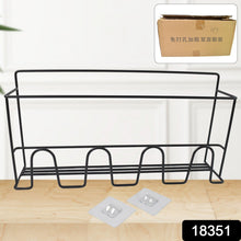 Metal Self Adhesive Multipurpose Kitchen Accessories Organizer Rack Wall (1 Pc) - justgrabit.in | Just Grab It