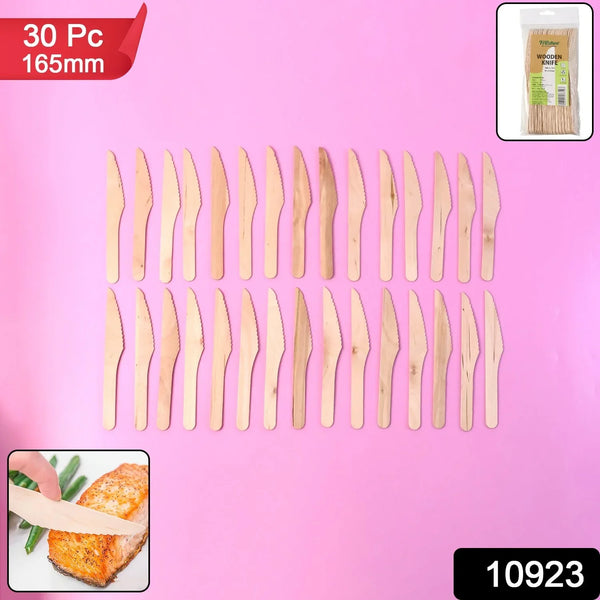 165mm Wooden Knife – 30 Pcs Pack - justgrabit.in | Just Grab It