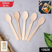 160mm Wooden Spoon – 30 Pcs Pack - justgrabit.in | Just Grab It
