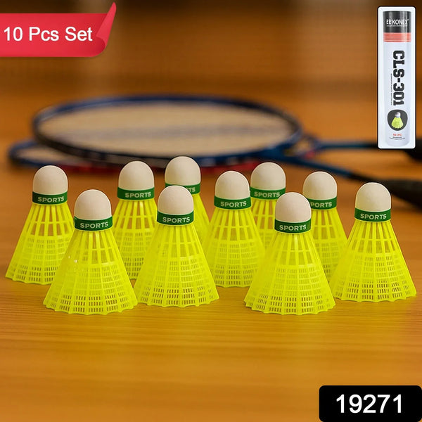 Knx Premium Plastic Badminton Shuttlecock Set (10 Pcs) - Justgrabit Inc.