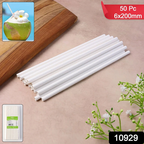 Paper Straw – Plain 6 mm Diameter, 200 mm Length, 50 Pcs Pack - justgrabit.in | Just Grab It