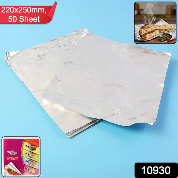 Aluminium Foil Cut Sheets 220×250 mm – 50 Sheets - Justgrabit Inc.