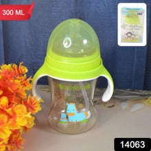 Plastic Baby Feeding Bottle with Handles Straw (300 ML / 1 Pc) - justgrabit.in | Just Grab It
