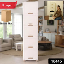 Multi - Purpose 5 - Layer Plastic Storage Drawer Cabinet for Home and Office - Justgrabit Inc.
