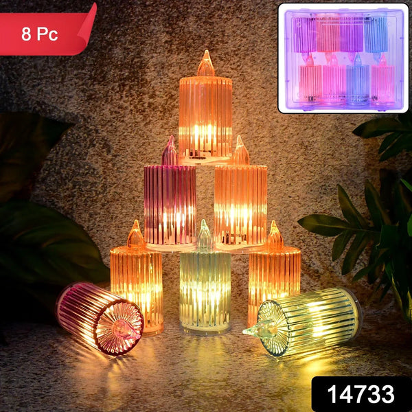 Decorative Flameless Electronic LED Candle Light Set (8 Pc) - Justgrabit Inc.