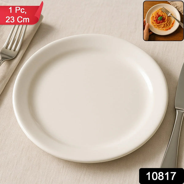 Plastic Round Dinner / Serving Plate – 23 cm (1 Pc) - justgrabit.in | Just Grab It