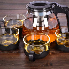 Flame Proof Glass Kettle & Cup Set With Strainer High Quality Kettle Set For Home & Café Use  (4 Cup & 1 Kettle) (24 Pc MOQ) - justgrabit.in | Just Grab It