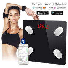 Bluetooth Body Fat Scale Digital Smart Body Weight Scale iOS and Android App to Manage Body Weight, Body Fat, Water, Muscle Mass, BMI, BMR, Bone Mass and Visceral Fat with BMI Scale - Justgrabit Inc.