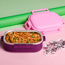 Insulated Testy Stainless Steel Leakproof Lunch Box With Spoon (1 Set) - justgrabit.in | Just Grab It