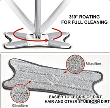 X - Shape Hands - Free Squeeze Microfiber Floor Mop for Home Cleaning - justgrabit.in | Just Grab It