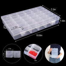 36 Grids Clear Plastic Organizer Box with Dividers Jewellery Storage Box 1 Pc - justgrabit.in | Just Grab It