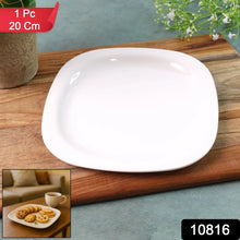 Plastic Square Dinner / Serving Plate – 20 cm (1 Pc) - justgrabit.in | Just Grab It