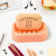 Cute Soap Shaped Erasers With Plastic Case (1 Pc / With Case) - justgrabit.in | Just Grab It