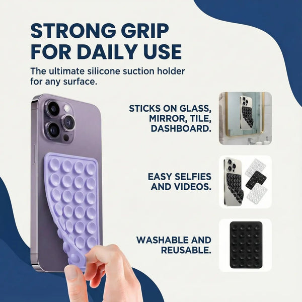 Suction Phone Case / Holder Mount (1 Pc / Mix Color) - justgrabit.in | Just Grab It