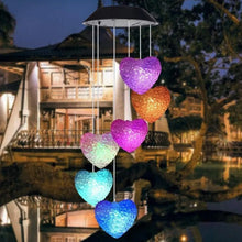 Solar Powered Wind Chimes with Lights: Outdoor Garden Decor (6 LED) - Justgrabit Inc.