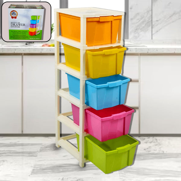 Multipurpose Modular Drawer Organizer Storage Box - 5 Layers - justgrabit.in | Just Grab It