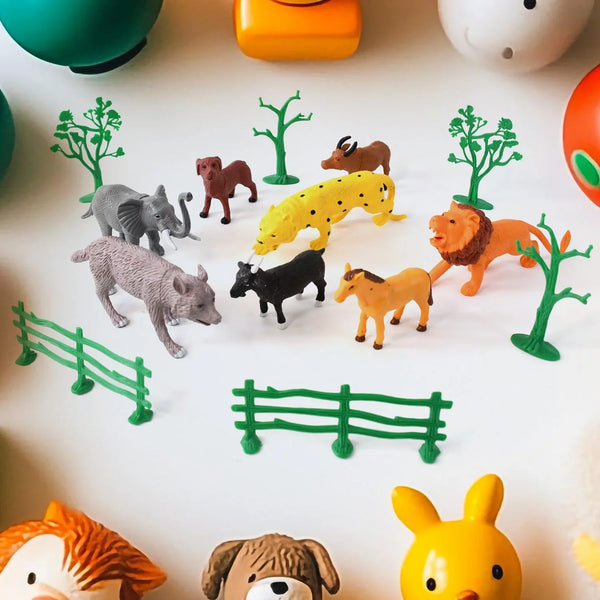 Animal Kingdom Plastic Toy Set for Kids (14 PC) - Justgrabit Inc.