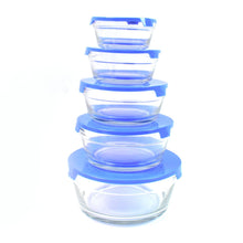 Modern Glass Bowl Set Mixing / Storage Bowls with Lids (5 Pcs Set) - justgrabit.in | Just Grab It