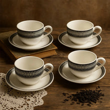 Ceramic Tea / cups and Saucer / Rakabi Set of 12 Pcs - Justgrabit Inc.