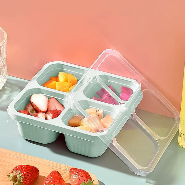 4 Compartment Food Storage Containers (1 Pc) - justgrabit.in | Just Grab It