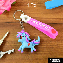 Cute Cartoon Unicorn Keychain with Silicone Strap (1 Pc / Mix design) - justgrabit.in | Just Grab It