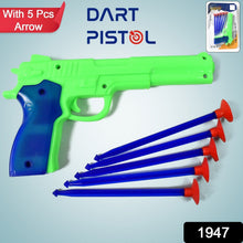 Medium Size Plastic 1 Gun with 5 Soft Suction Dart Bullets (1 Set) - justgrabit.in | Just Grab It