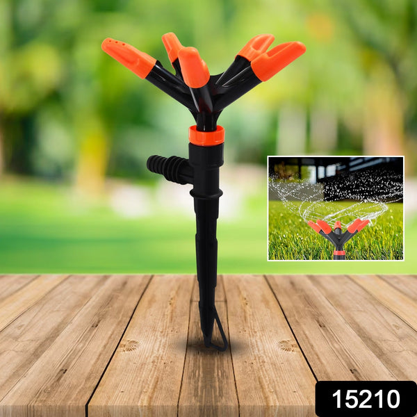Automatic Garden Sprinkler 360 Degree Rotating Adjustable 5 Arm (1 Pc) - justgrabit.in | Just Grab It
