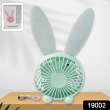 Cute Rabbit USB Desk Fan for Kids & Camping (1 Pc, Plastic, Mist Air) - justgrabit.in | Just Grab It