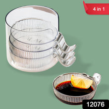 Plastics Dip Bowls, Dipping Sauce Bowls with Handle (4 Pcs Set / With Case) - justgrabit.in | Just Grab It