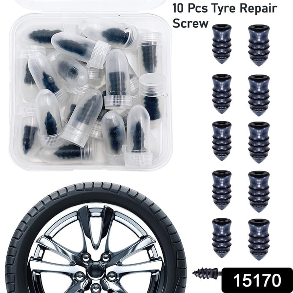 Tire Repair Rubber Nail Car Tire Repair Nails Tire Repair Rubber Screws, (10 Pcs Set) - justgrabit.in | Just Grab It