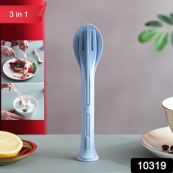 3 in 1 Reusable Spoon, Knife Forks Tableware, Spoon (3 Pcs Set) - justgrabit.in | Just Grab It