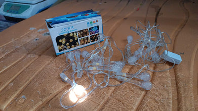 Decorative LED Lighting Chain with Crystal Water Drop Bulbs Approx 3 Mtr (1 Pc) - justgrabit.in | Just Grab It