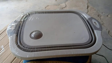 Collapsible Cutting Board with Dish Tub Basket - Justgrabit Inc.