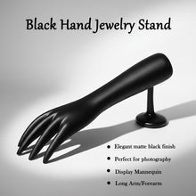 Elegant Black Hand - Shaped Jewelry Display Stand (1 Pc) - justgrabit.in | Just Grab It