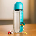 Multi - Use Pill & Water Bottle for Travel (600 Ml, Mix Color) - Justgrabit Inc.