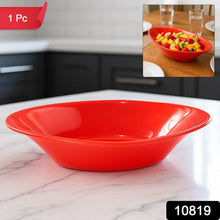 Plastic Marin Serving Bowl – Elegant Oval Deep Bowl (1 Pc / Red) - justgrabit.in | Just Grab It