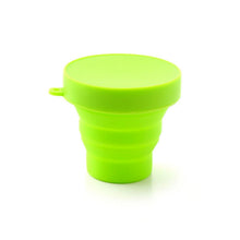 Round Silicone Foldable Glass / Cup, Foldable Travel Mug With Lid (1 Pc) - justgrabit.in | Just Grab It