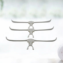 Cloth Hanger 6 in 1 Multi - Layer Hanging Mass Pants Rack Stainless Steel Pants Hangers Folding Storage Rack Space Saver Storage for Trousers Scarf Tie Belt - justgrabit.in | Just Grab It