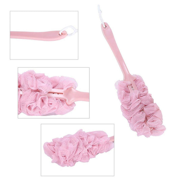 Loofah Back Scrubber with Long Handle for Shower & Bath Cleaning - justgrabit.in | Just Grab It