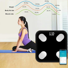 Bluetooth Body Fat Scale Digital Smart Body Weight Scale iOS and Android App to Manage Body Weight, Body Fat, Water, Muscle Mass, BMI, BMR, Bone Mass and Visceral Fat with BMI Scale - Justgrabit Inc.