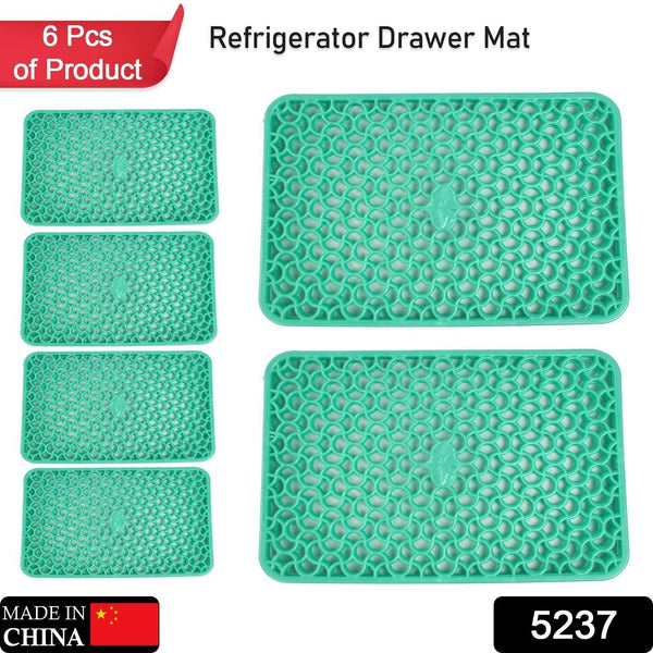 Waterproof PVC Fridge Drawer Mats Set of 6 - justgrabit.in | Just Grab It