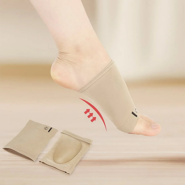 Foot Arch Support for Men & Women | Medial Arch Support for Flat Feet Correction Sleeve with Cushion | Plantar Fasciitis Leg Foot Pain Relief Product | Foot Care for Orthopedic Shoes Slippers, (1 Pair) - Justgrabit Inc.