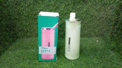 Water bottle 400ml leak proof, glass water bottle (1 pc / Light Green Color) - justgrabit.in | Just Grab It