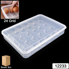 Plastic Egg 24 Grid Storage Container Holder for Refrigerator Egg Tray Holds 24 Eggs (1 Pc) - Justgrabit Inc.