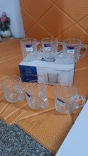 Glass Coffee & Tea Cup / Mug With Handle, Water glass (6 pcs Set / 225 ML) - justgrabit.in | Just Grab It