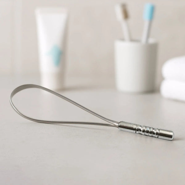 Steel Tongue Cleaner, Tongue Scraper (1 Pc) - justgrabit.in | Just Grab It